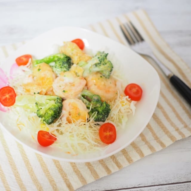 コストコ冷凍えびアレンジ