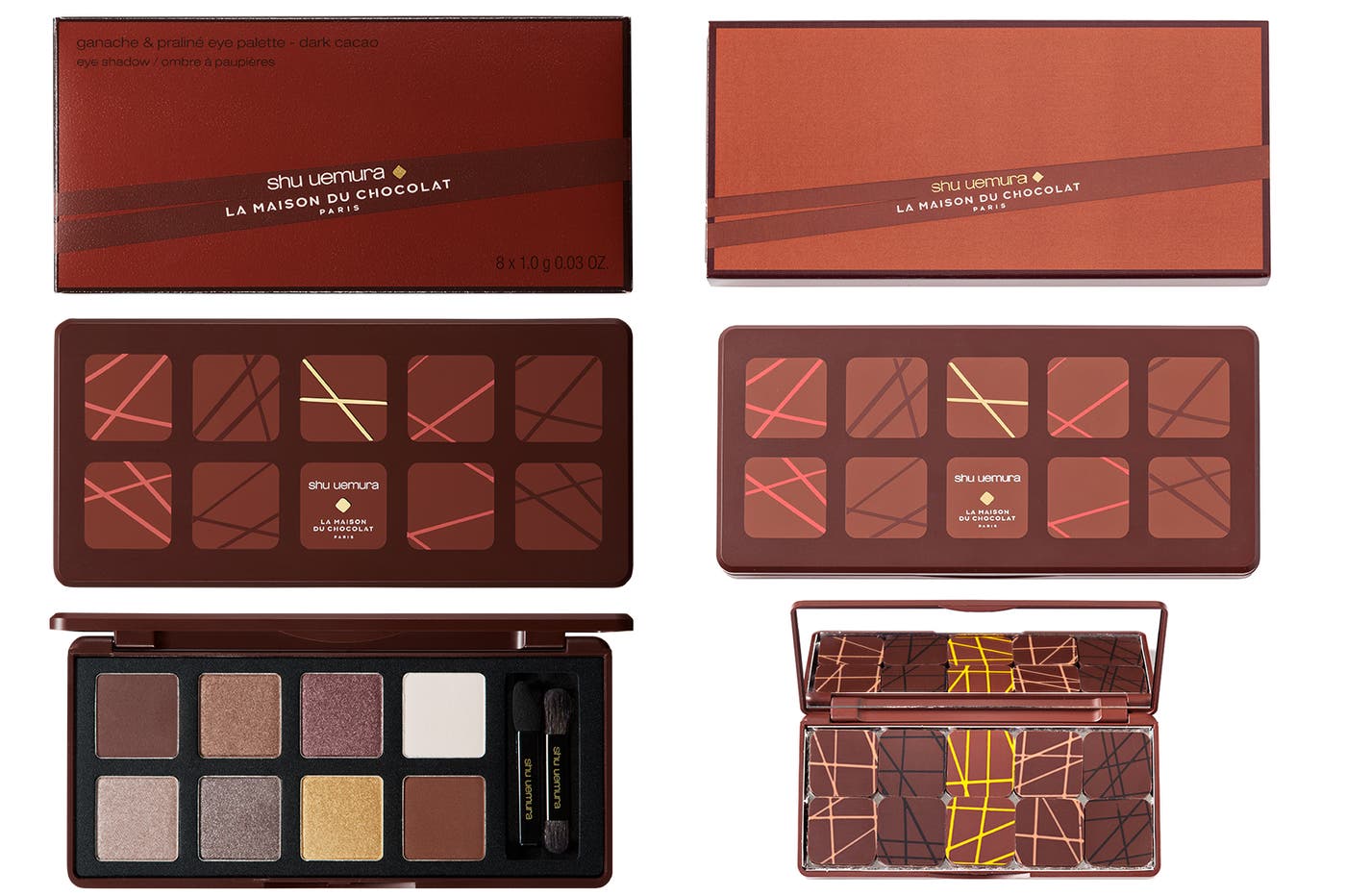 (左)「ガナッシュ アンド プラリネ アイパレット」、(右)「パレット ショコラ」※「ガナッシュ アンド プラリネ アイパレット」は食べ物ではありません※商品はイメージです