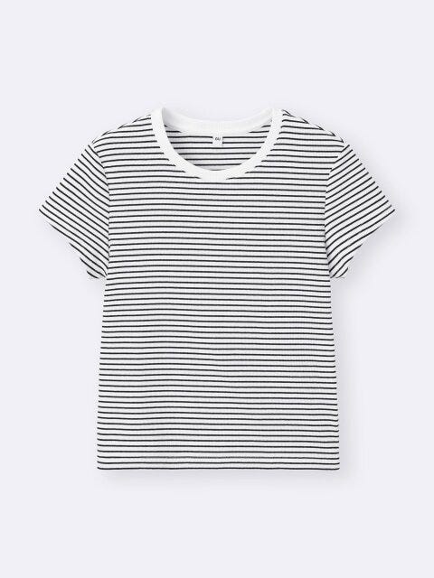 GU リブボーダーT GUのリブボーダーT