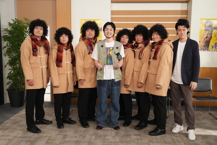 「2代目久能整オーディション」(左から)菊田竜大、秋山寛貴、岡部大、菅田将暉、せいや、松尾駿、長田庄平、粗品(C)フジテレビ