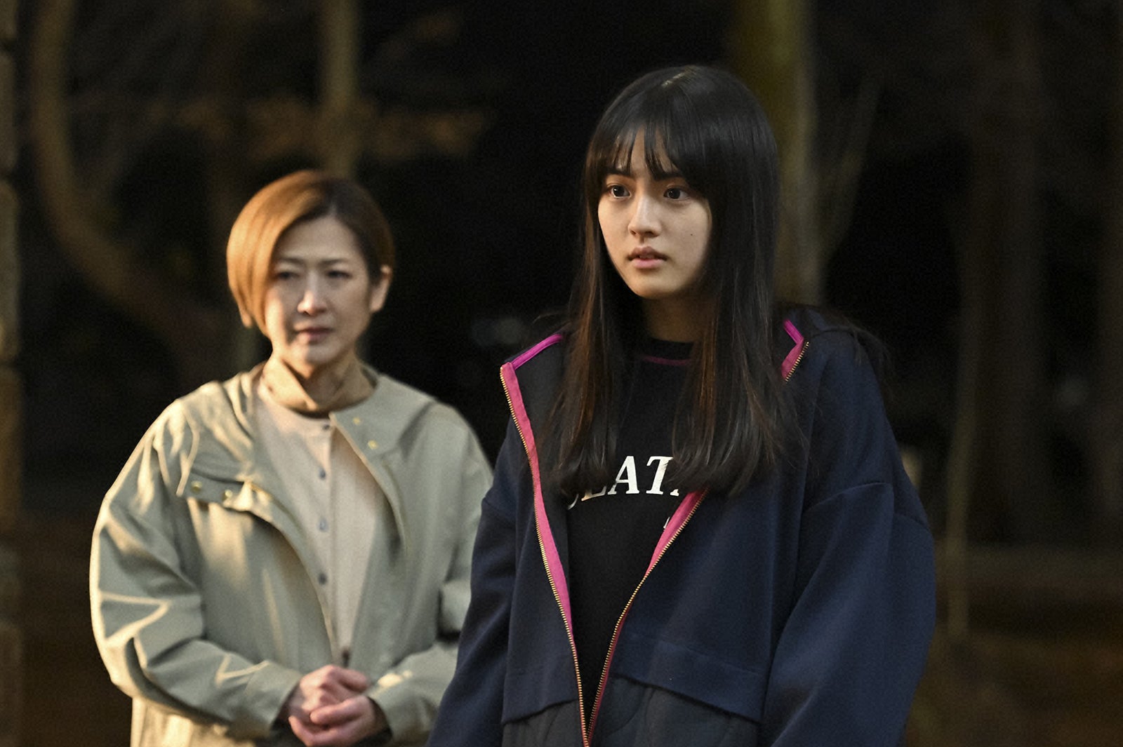 馬渕英里何、竹下優名「キャスター」第4話（C）TBS