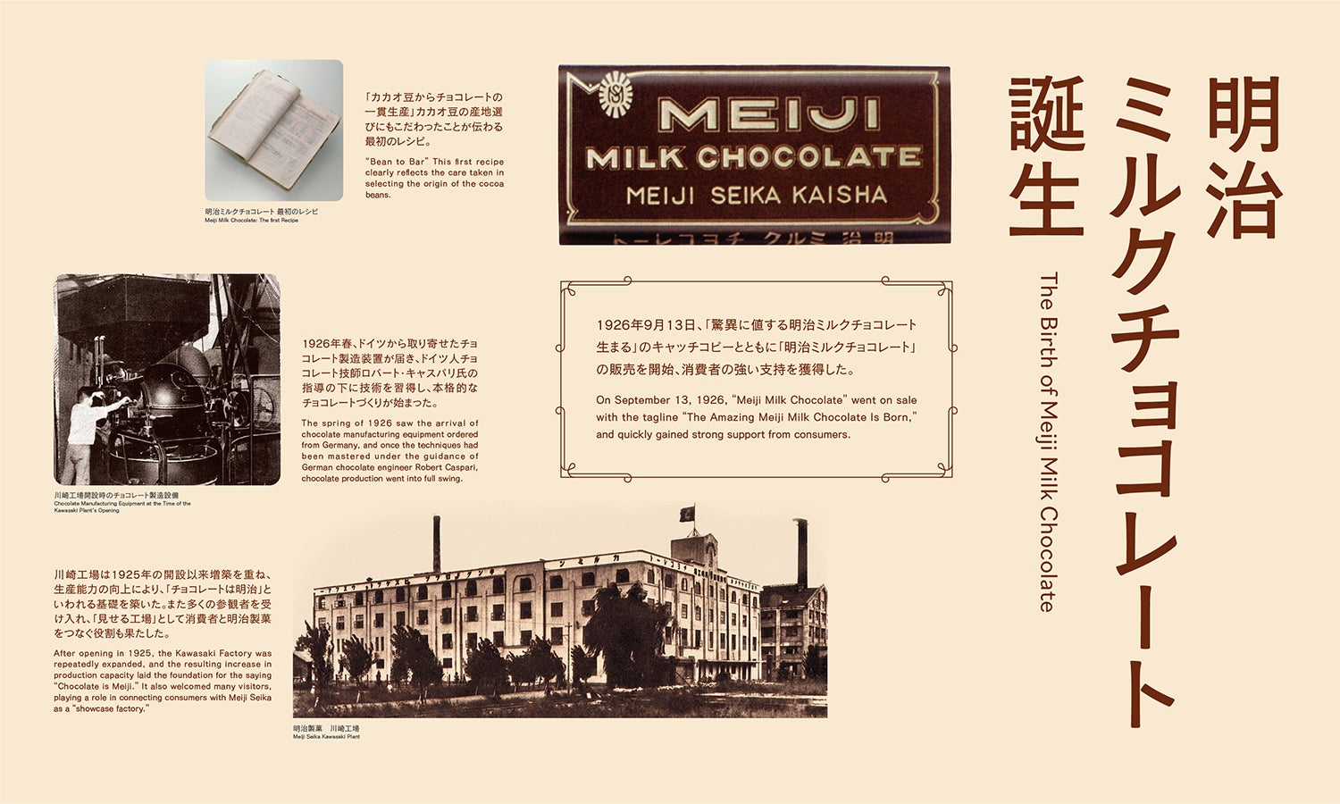 「明治ミルクチョコレート100周年展」（提供写真）