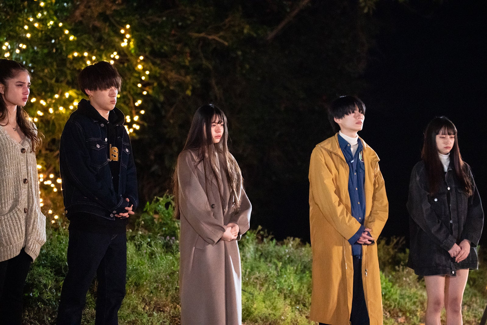 Taki、りゅうと、吉田伶香、杢代和人、長谷川美月「恋とオオカミには騙されない」第8話より（C）AbemaTV, Inc.