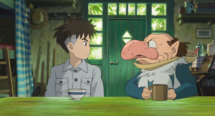 眞人、青サギ・サギ男(C)2023 Studio Ghibli