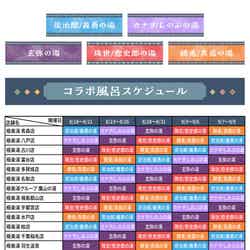 コラボ風呂スケジュール(C)吾峠呼世晴/集英社(C)吾峠呼世晴/集英社・アニプレックス・ufotable