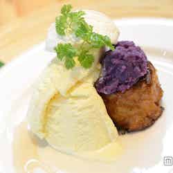 鎌倉限定の「紫いもと甘栗シロップのフレンチトースト」￥1，290（税抜き）