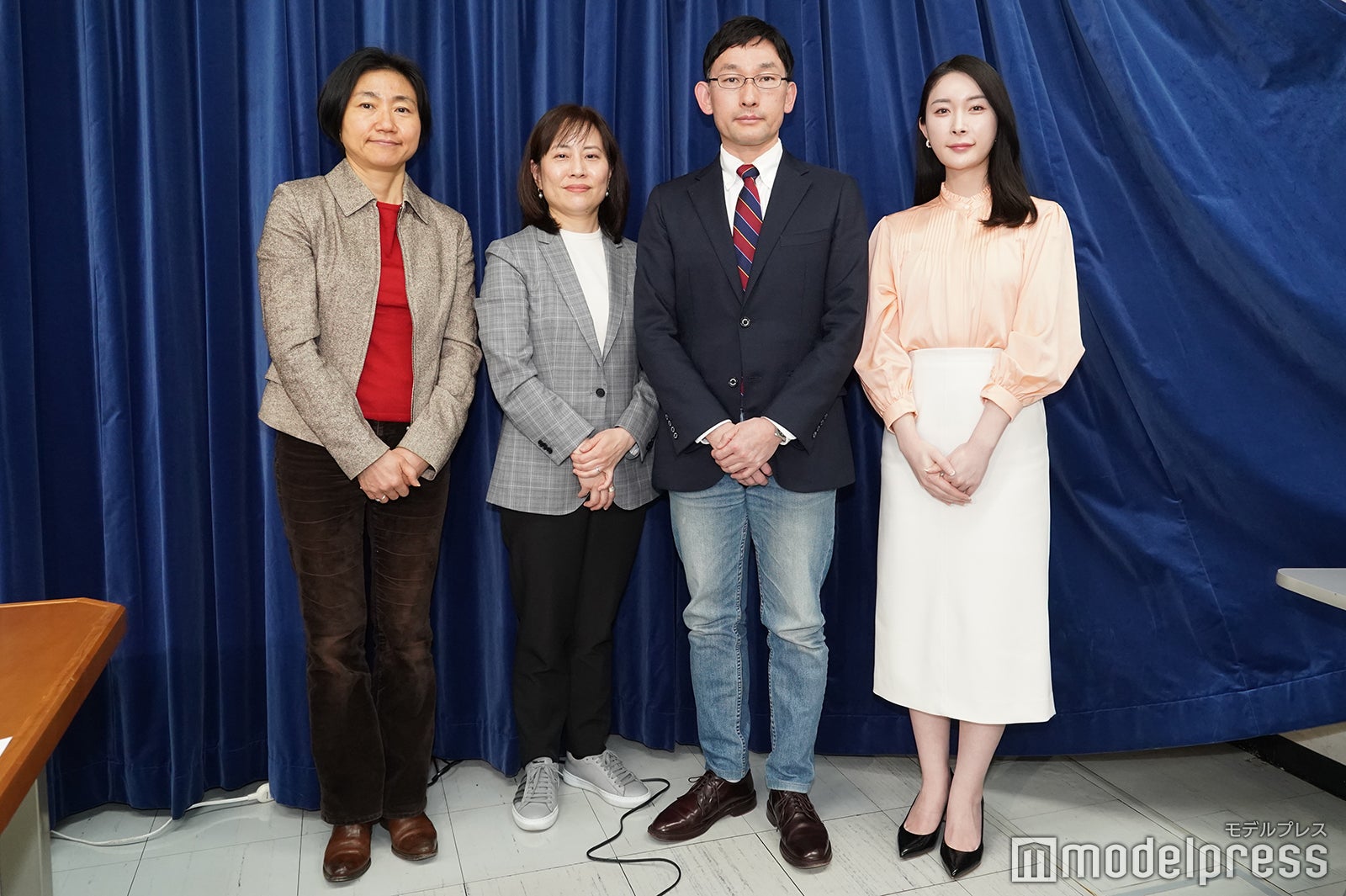 NHKエンタープライズ・原田由香里シニア・プロデューサー、NHK第２制作センター・石川敬子統括副部長、NHK第2制作センター・望月篤史チーフ・プロデューサー、森田茉里恵アナウンサー（C）モデルプレス