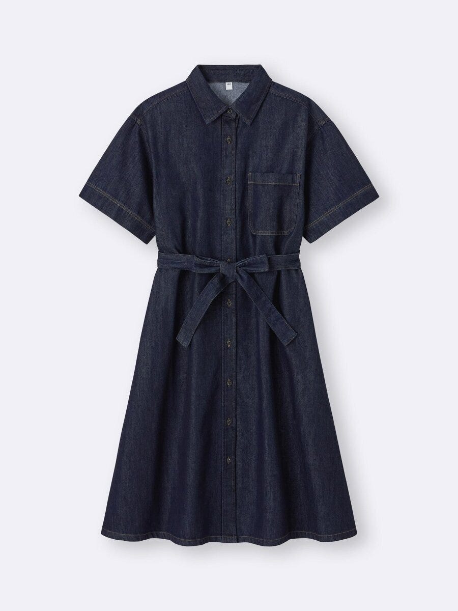 GUのライトデニムシャツワンピース