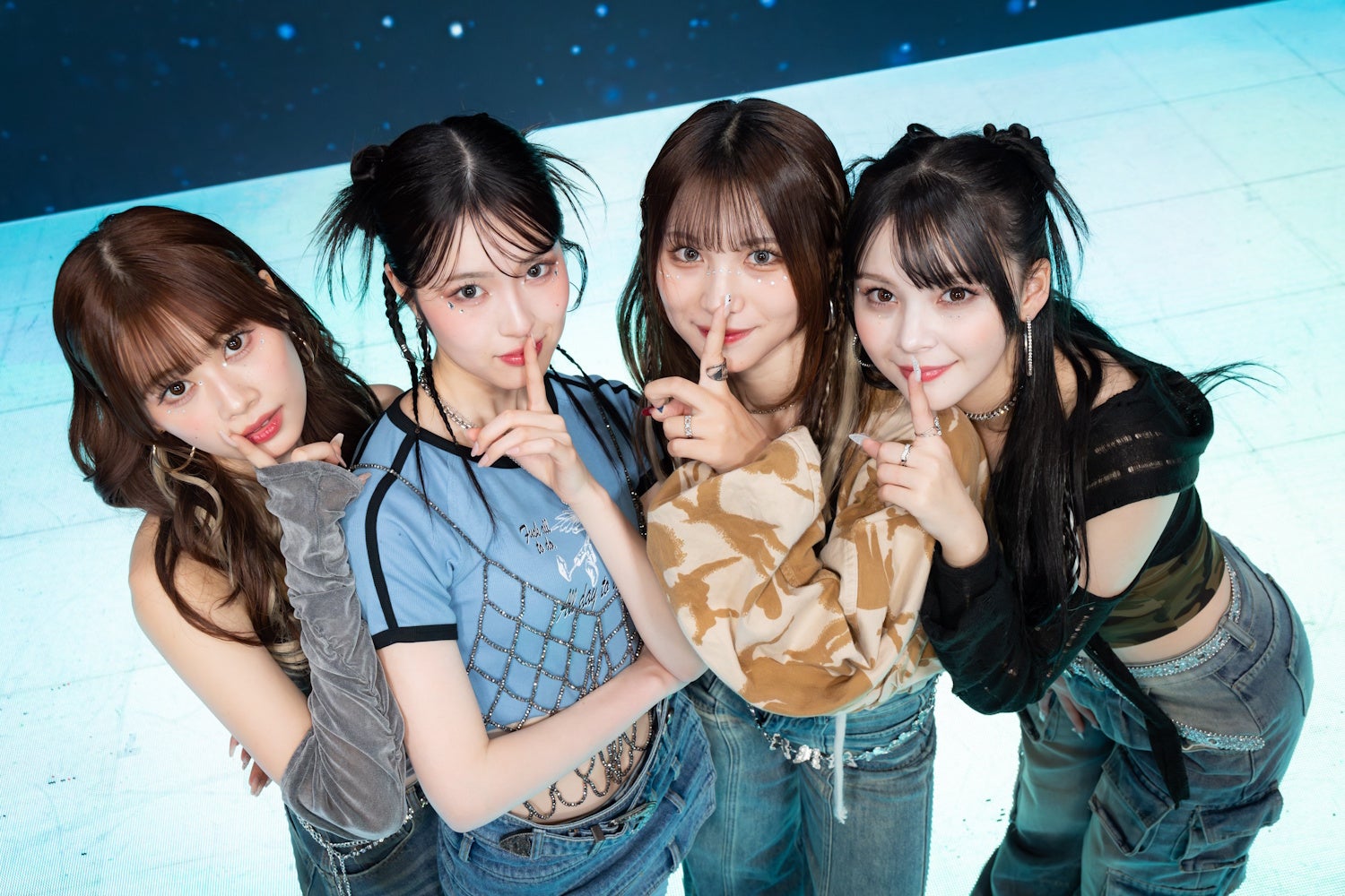 ひなの、はるな、じゅり、メガン（C）AbemaTV, Inc.