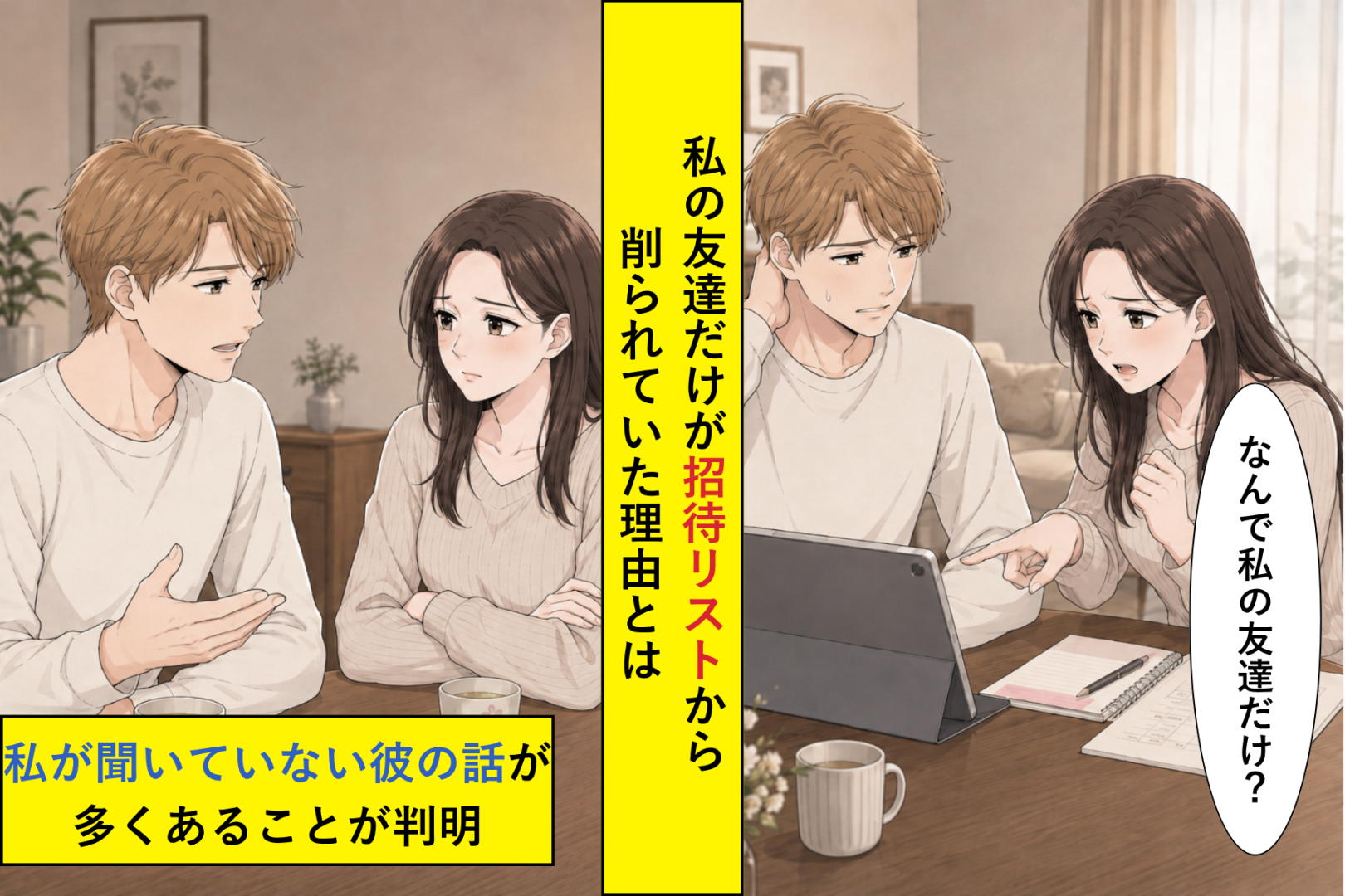 「友達、そんなに呼ぶ必要ある？」と招待リストを削った婚約者→私が最後に選んだ答え