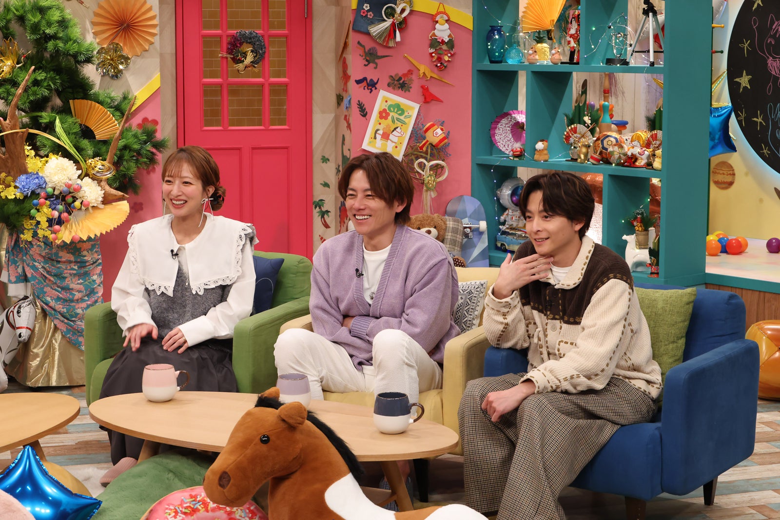 辻希美、杉浦太陽、小池徹平（C）テレビ朝日