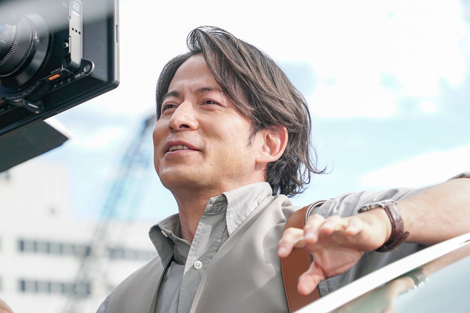 岡田准一／朝マック「朝こそ自分を甘やかすのだ／ドライブスルー」篇メイキングより（提供写真）