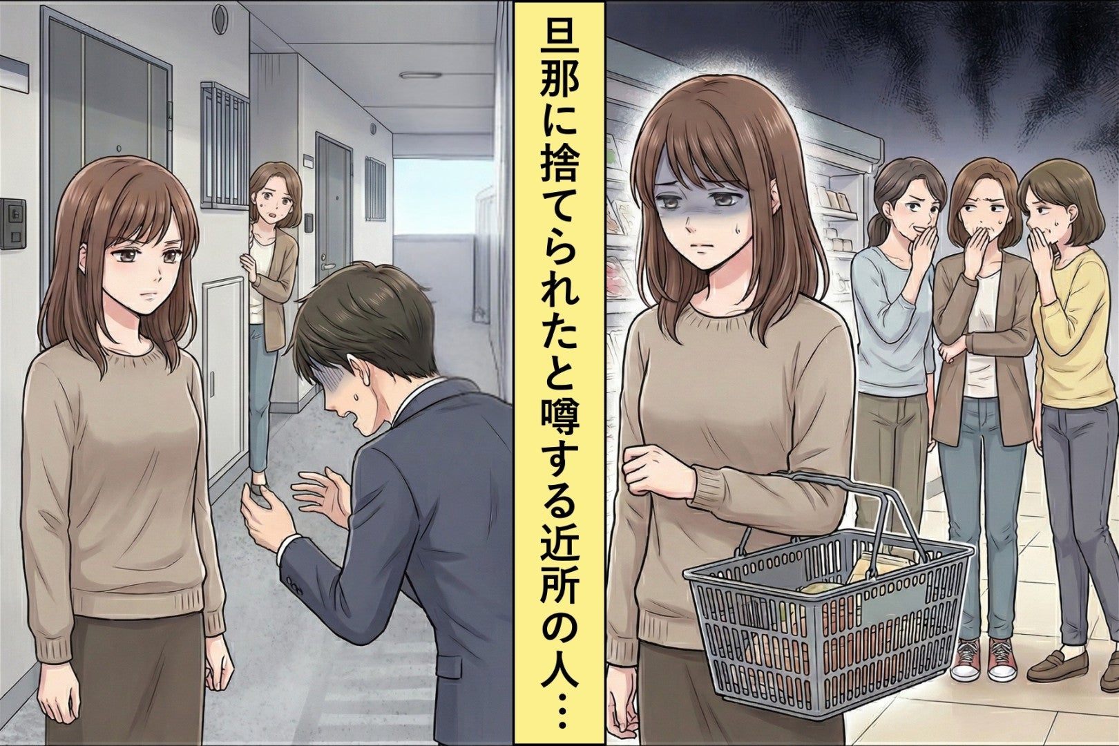 「旦那に捨てられたんだって」と陰で噂するご近所→３ヶ月後、玄関先で私が放った一言