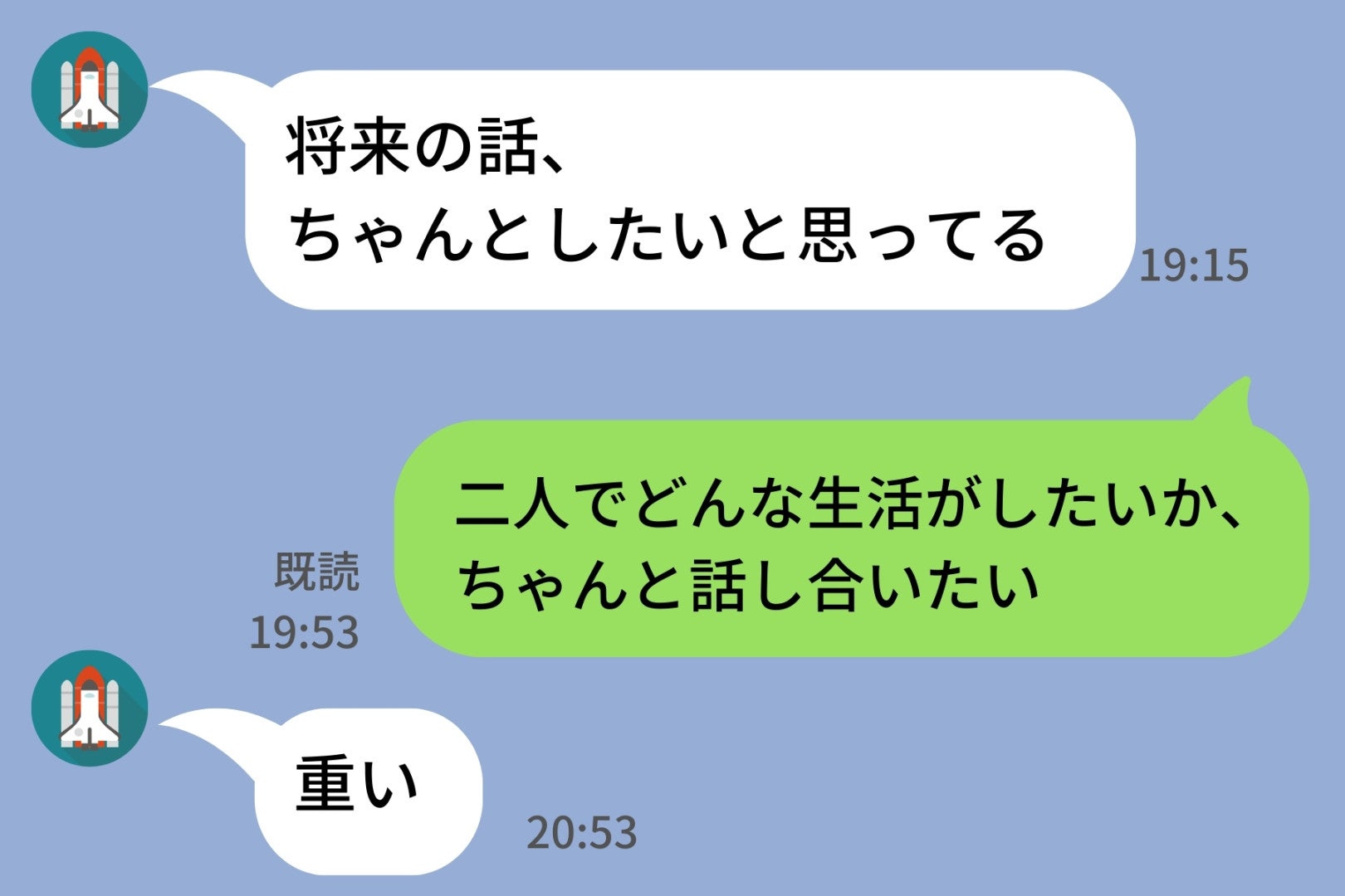 「将来の話をしよう」と言った彼→真面目に送ったLINEに返ってきたのは「重い」の一言