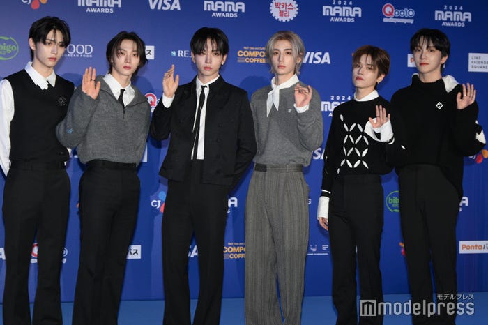 BOYNEXTDOOR/TAESAN(テサン)、SUNGHO(ソンホ)、JAEHYUN(ジェヒョン)、LEEHAN(イハン)、RIWOO(リウ)、WOONHAK(ウナク)(C)モデルプレス