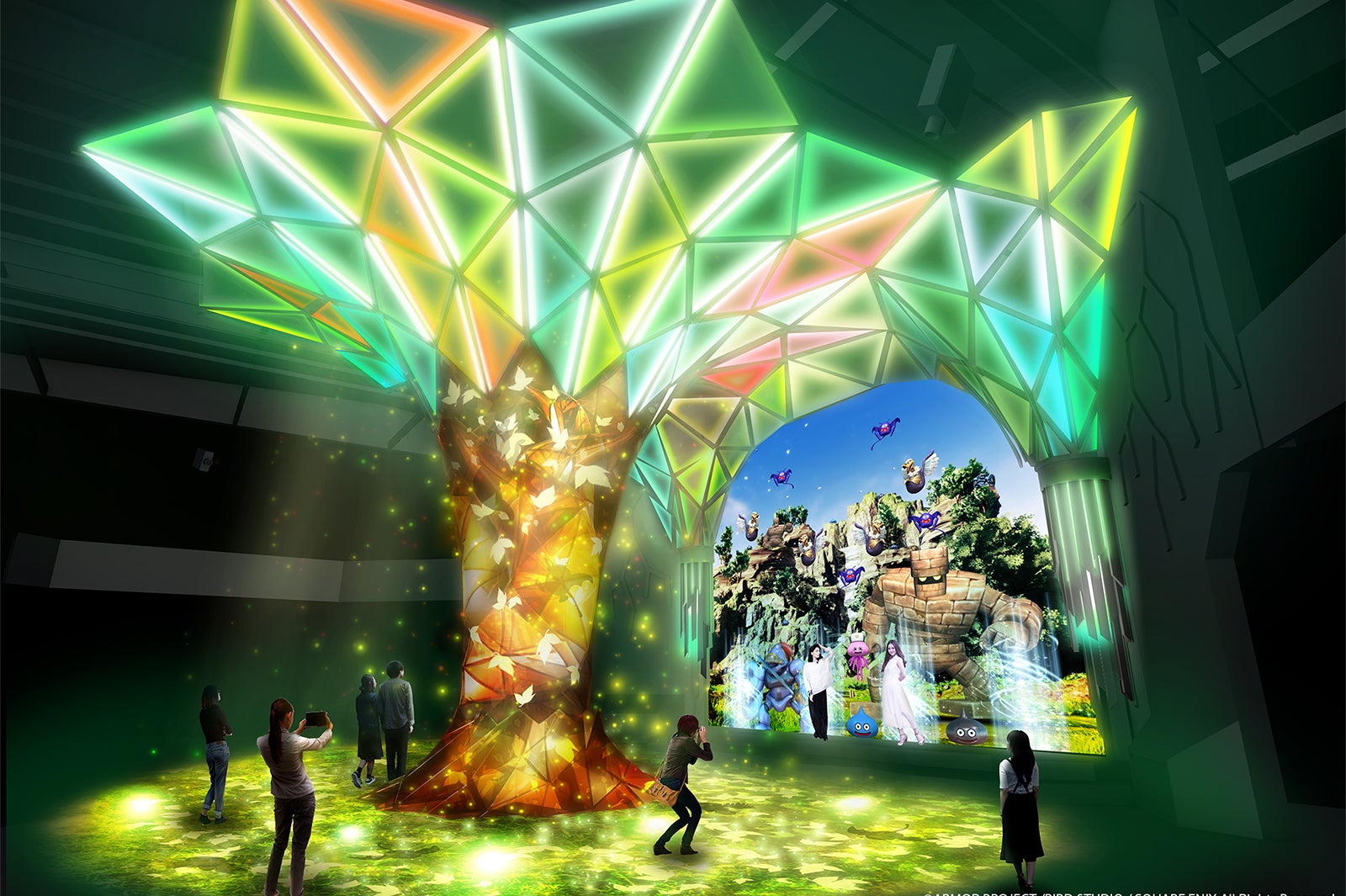 外壁、内観演出も「ドラゴンクエスト」仕様に／画像提供：バンダイナムコアミューズメント