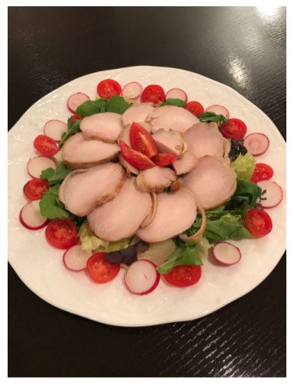 スモークチキンでヒロくんが作った料理/稲垣吾郎オフィシャルブログ(Ameba)より