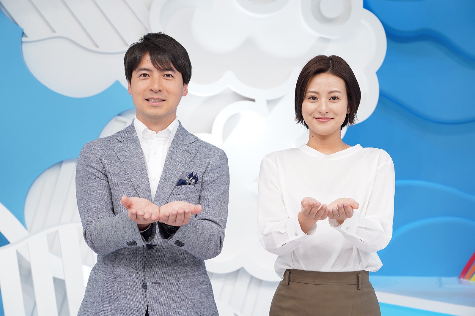 桝太一アナウンサー、徳島えりかアナウンサー（C）日本テレビ