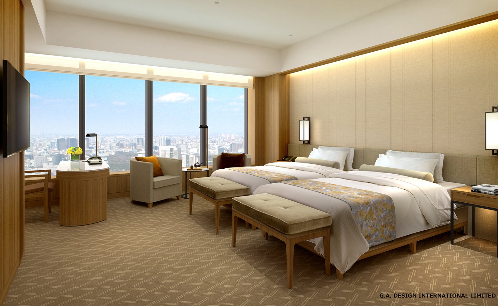 ワイドリビングタイプ／画像提供：オークラ ホテルズ ＆ リゾーツ