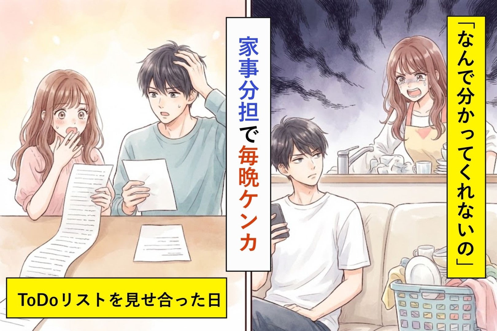 「なんで分かってくれないの」家事分担で毎晩ケンカ→ToDoリストを見せ合った日、私は言葉を失った