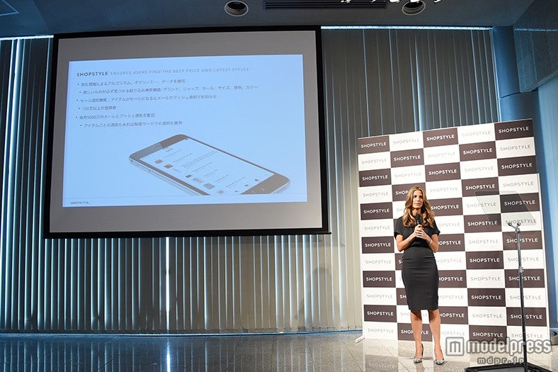 「SHOPSTYLE」の説明をするメリッサ・デイビス氏
