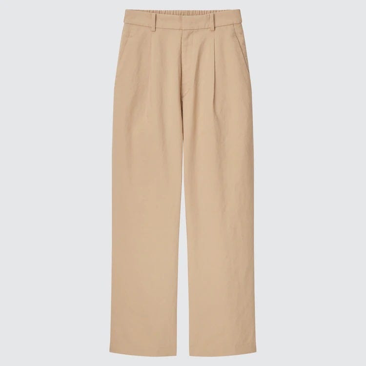 ユニクロ 夏 レディース 高コスパアイテム ユニクロ uniqlo レディース アイテム おすすめ オススメ トレンド 人気 コスパ 使える おしゃれ お洒落 オシャレ 2022 夏 リネンブレンドタックワイドパンツ ワイドパンツ パンツ