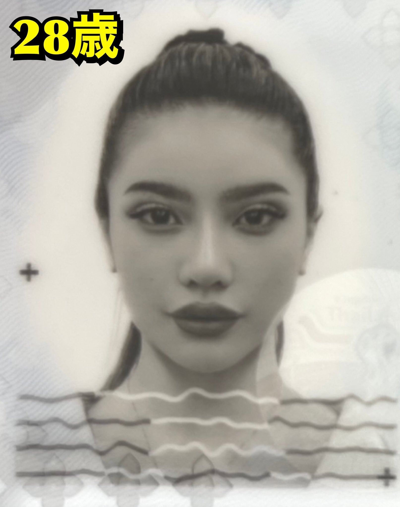 現在のパスポート写真／ヴィエンナTwitterより