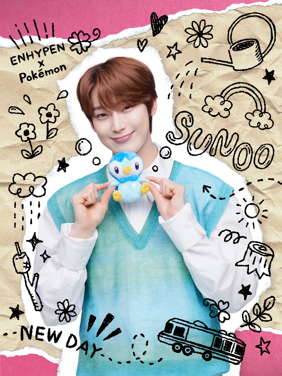 ポッチャマを選んだSUNOO（C）Pokemon／Nintendo／CR／GF