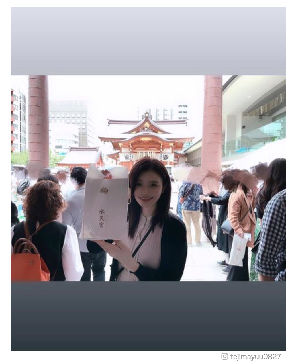 妊娠中の手島優、ふっくらお腹で安産祈願「心強い気持ちになりました」