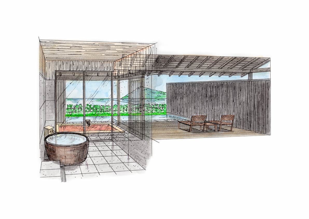 客室で2種類の温泉を楽しめる／画像提供：マリントピアリゾート