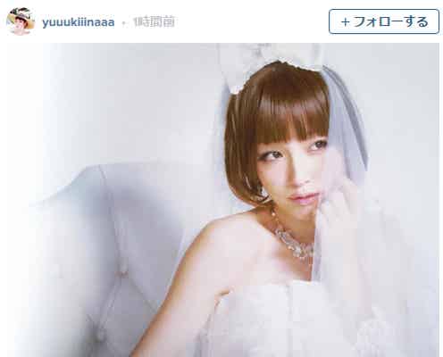 木下優樹菜、ボブヘア×ウェディングドレスの“懐かし”ショット公開