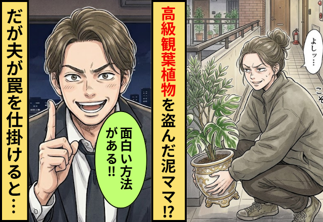 高級観葉植物を盗んだ泥ママ！？だが「面白い方法がある」夫がワクワクしながら【罠】を仕掛けた話
