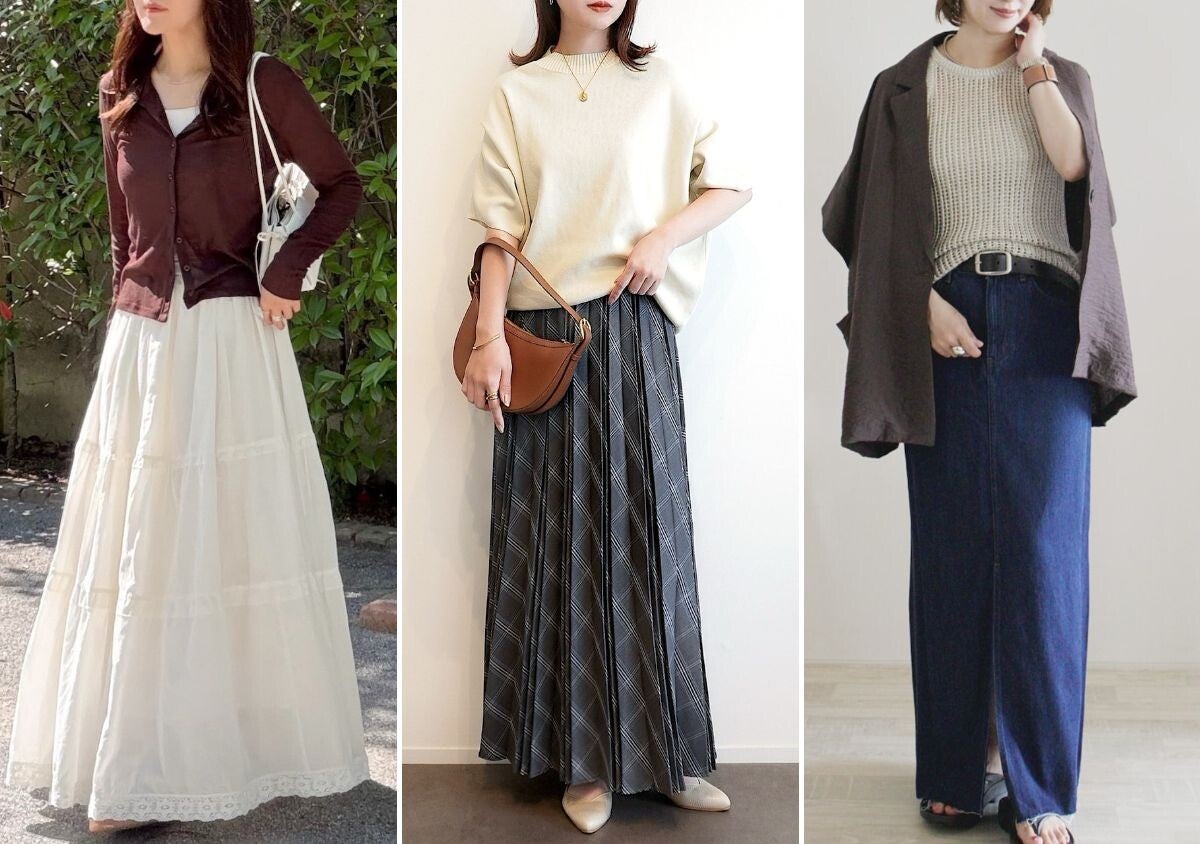 季節の変わり目は「ロングスカート」が一番使える！マネするだけで最強に可愛い♡旬コーデ5選