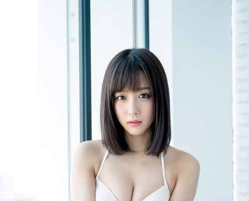 SKE48鎌田菜月、水着で美バスト&白肌ボディ輝く
