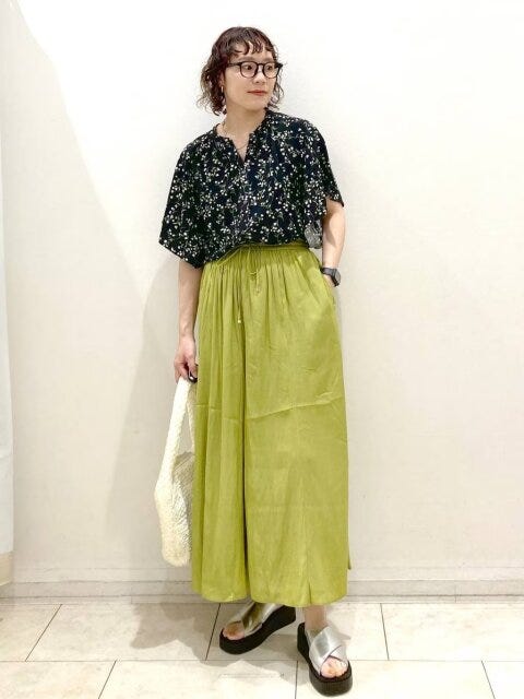 グローバルワーク　ブラウス　体型カバー　着回し　コーデ