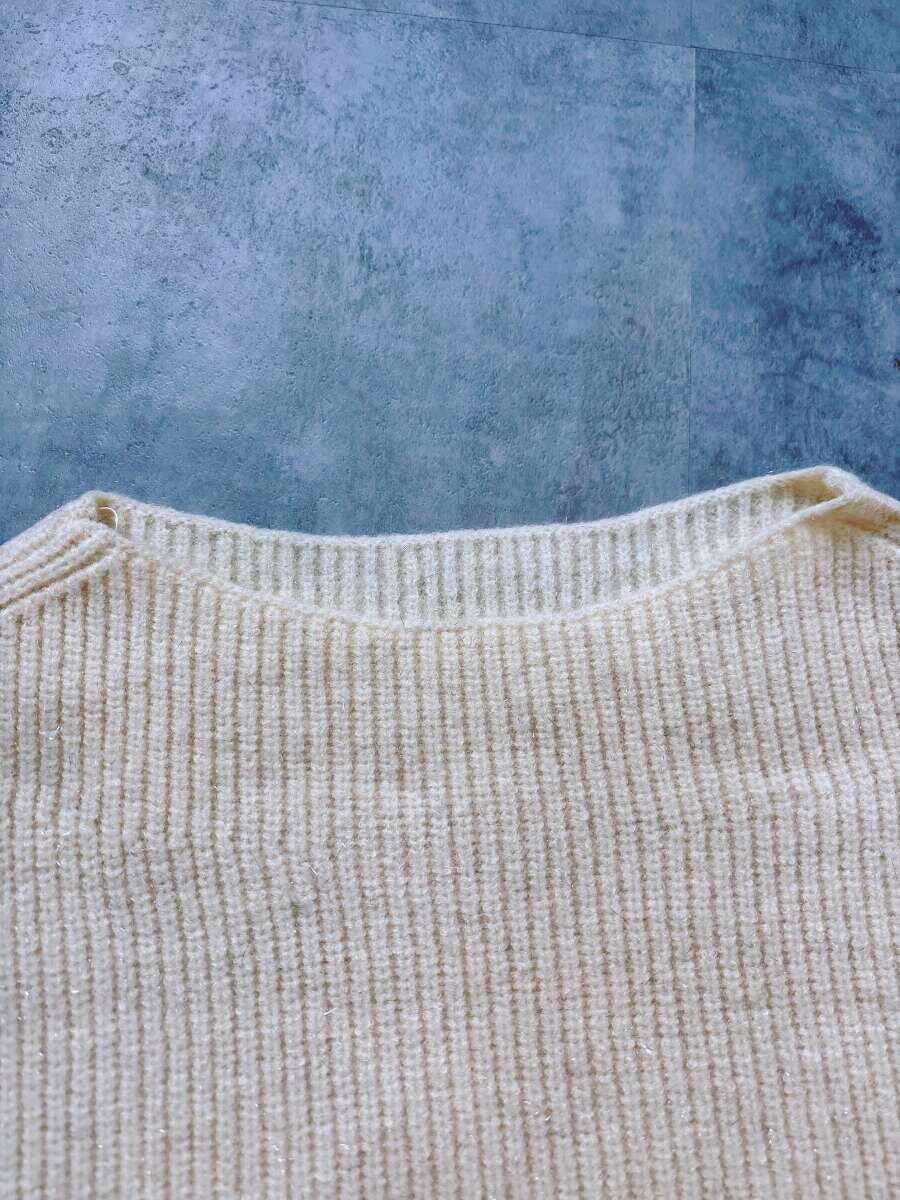 cocaラメニットセットアップ cocaラメニットトップス ボートネック