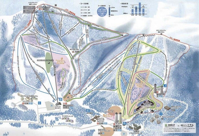 ゲレンデ、絶景スポットマップ