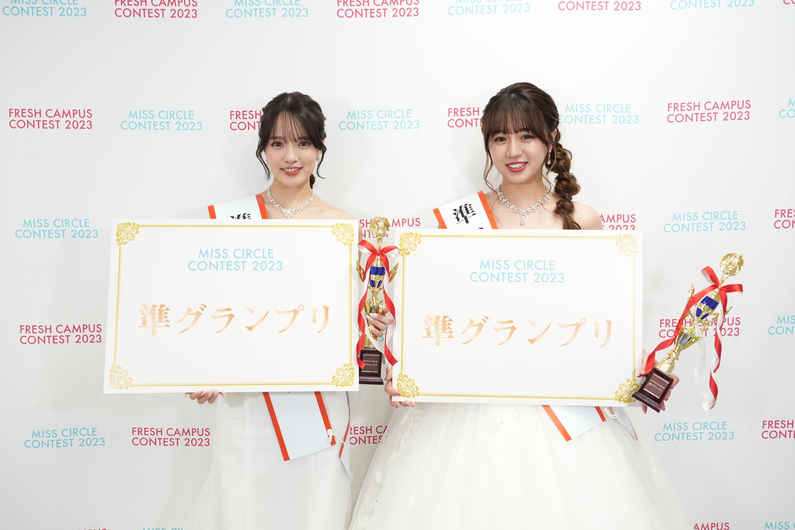 粕谷亜理紗、吉田優花「MISS CIRCLE CONTEST 2023」準グランプリ（提供画像）