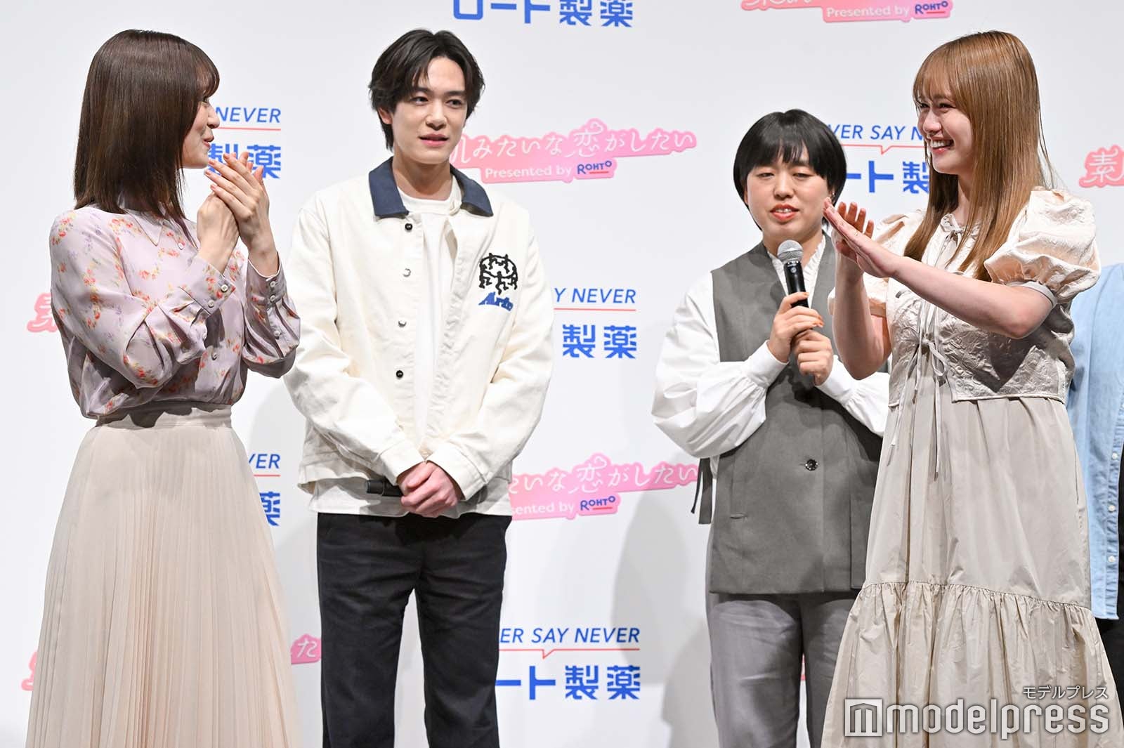 （左から）長濱ねる、内藤秀一郎、かみちぃゆうこす（C）モデルプレス