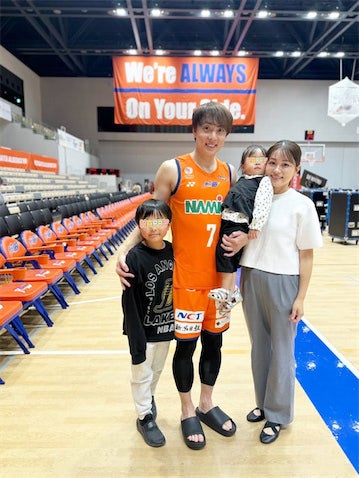 妻は元フジアナ、プロバスケ選手・五十嵐圭がホーム最終節を家族とともに締めくくる