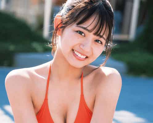 “バスケ女子インフルエンサー”すみぽん、赤ビキニ姿が眩しい「ヤンジャン」初グラビア