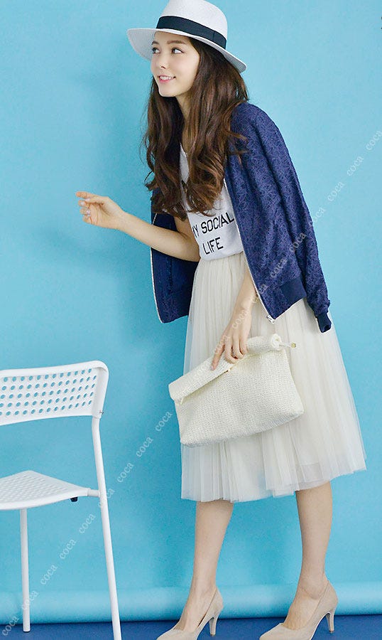 長さが選べるふんわりチュールスカート「coca」1,880円(税込)