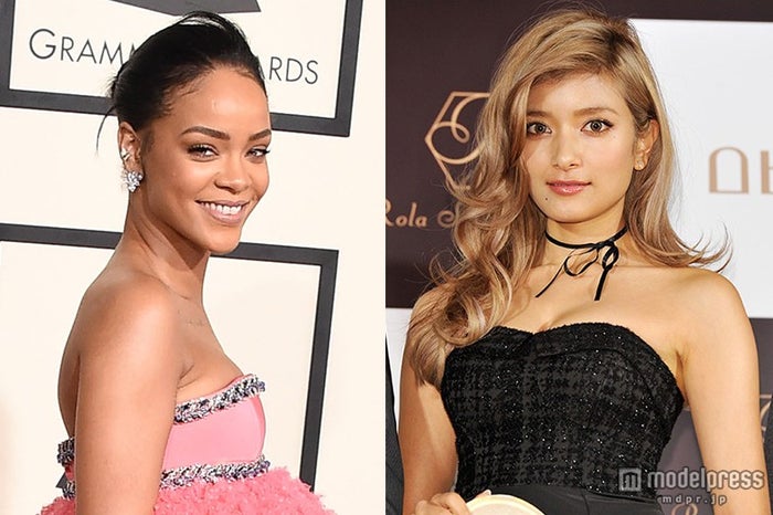 「グラミー賞」アフターパーティーで会話を楽しんだ(左から)リアーナ、ローラ/photo:Getty Images【モデルプレス】
