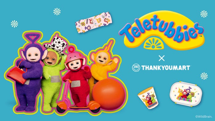 「テレタビーズ」とサンキューマートのコラボ雑貨発売(提供写真)