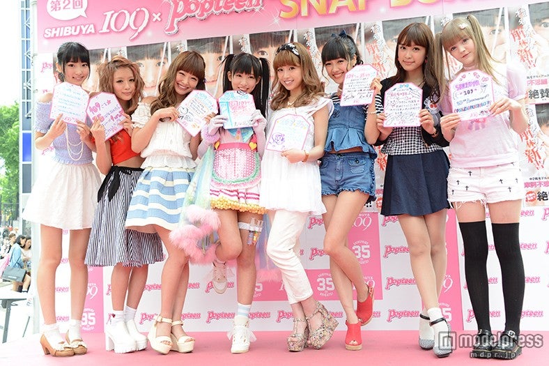 （左より）武田玲奈、小堀美茄冬、西川瑞希、椎名ひかり、舟山久美子、前田希美、松本愛、ダコタ・ローズ