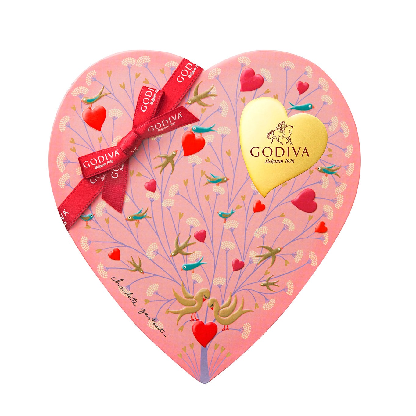 「クープダムール ハートボックス」6粒入2,592円（税込）、11粒入4,104円（税込）／画像提供：ゴディバ ジャパン株式会社
