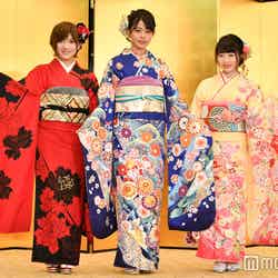 STU48（兼任含む　左から）岡田奈々、瀧野由美子、森香穂 （C）モデルプレス