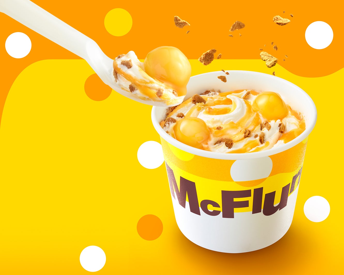 「マックフルーリー カスタード 白玉のっけてみた」史上初もちもち白玉使用の新作