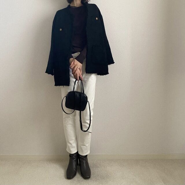 アラフォー きれいめカジュアルコーデ 2023秋 アラフォー 40代 コーデ きれいめカジュアル きれカジ キレカジ コーディネート レディース 着こなし おすすめ オススメ 体型カバー おしゃれ お洒落 オシャレ トレンド 白パンツ ブーツ ジャケット