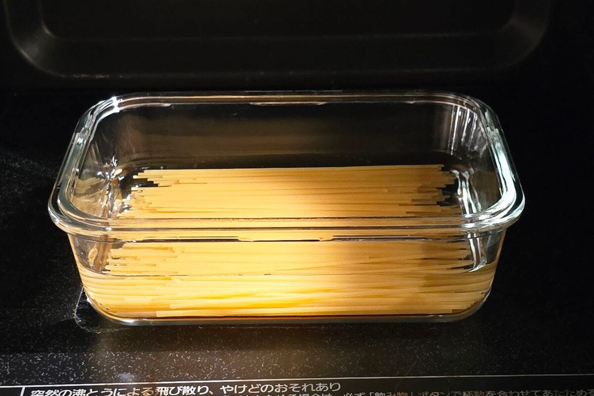 大葉のタコパスタ・レンチン
